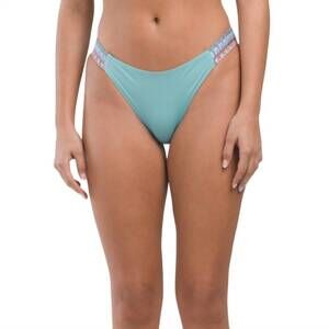 NEW BECCA women's fiesta american tab bikini bottom in mineral